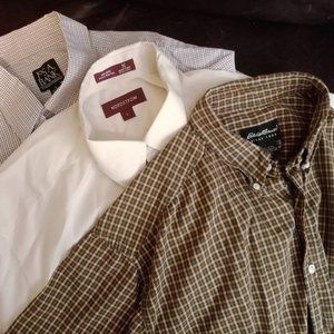 Mens dress shirts lot (3) Nordstroms, Jos A Bank, Eddie Bauer